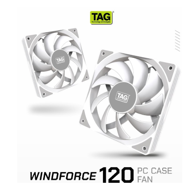 TAG WINDFORCE 120 WHITE 120mm (SINGLE PACK) PC CASE FAN | FAN | Tech Walker