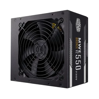 COOLER MASTER MWE 550 V2 80 Plus Bronze NON MODULAR SMPS (BLACK)