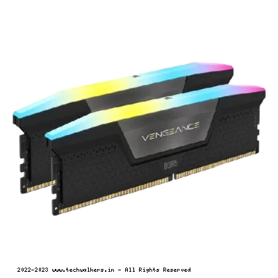 Corsair Vengeance RGB DDR5 64GB (32x2) 6400MHz Desktop Memorey Black CL32 2
