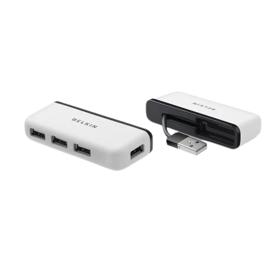 Belkin 4-Port USB to USB 2.0 Ultra-Mini TRAVEL HUB 2