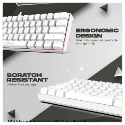 Cosmic Byte THEMIS Mechanical Gaming Keyboard (RED SWITCH) WHITE WIRED 2