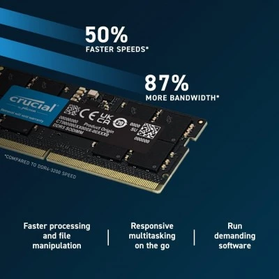 Crucial 16GB DDR5-4800 MHz LAPTOP RAM (CT16G48C40S5) 2